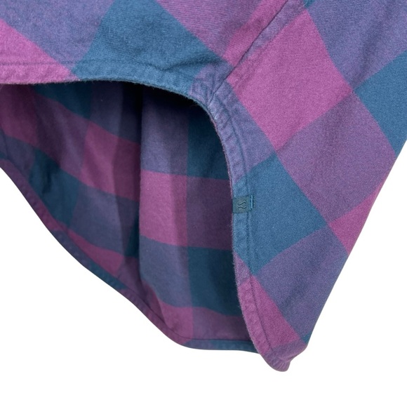 LULULEMON "Full Day Ahead" Women's button down plaid flannel shirt Size 6 - Picture 5 of 9